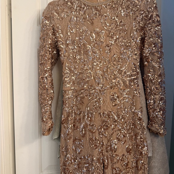 Nadine Merabi Sequin Jumpsuit in Rose Gold - Picture 3 of 4